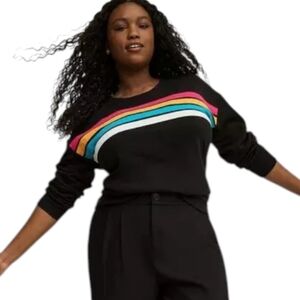 Torrid Drop Shoulder Crew Sweatshirt Slouchy Lounge Womens 10 Rainbow Athleisure